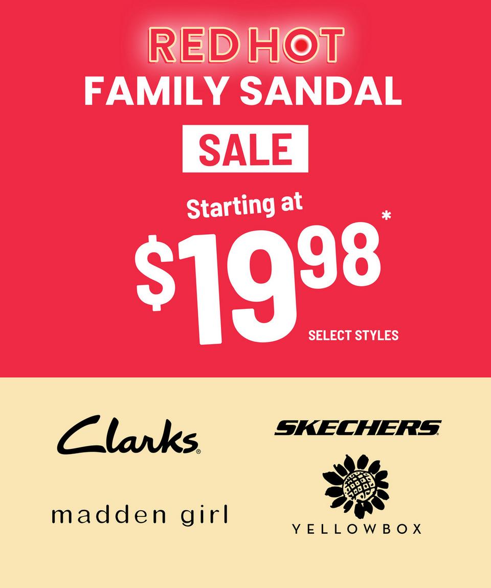 Shop sandals for the family starting at just $19.98!