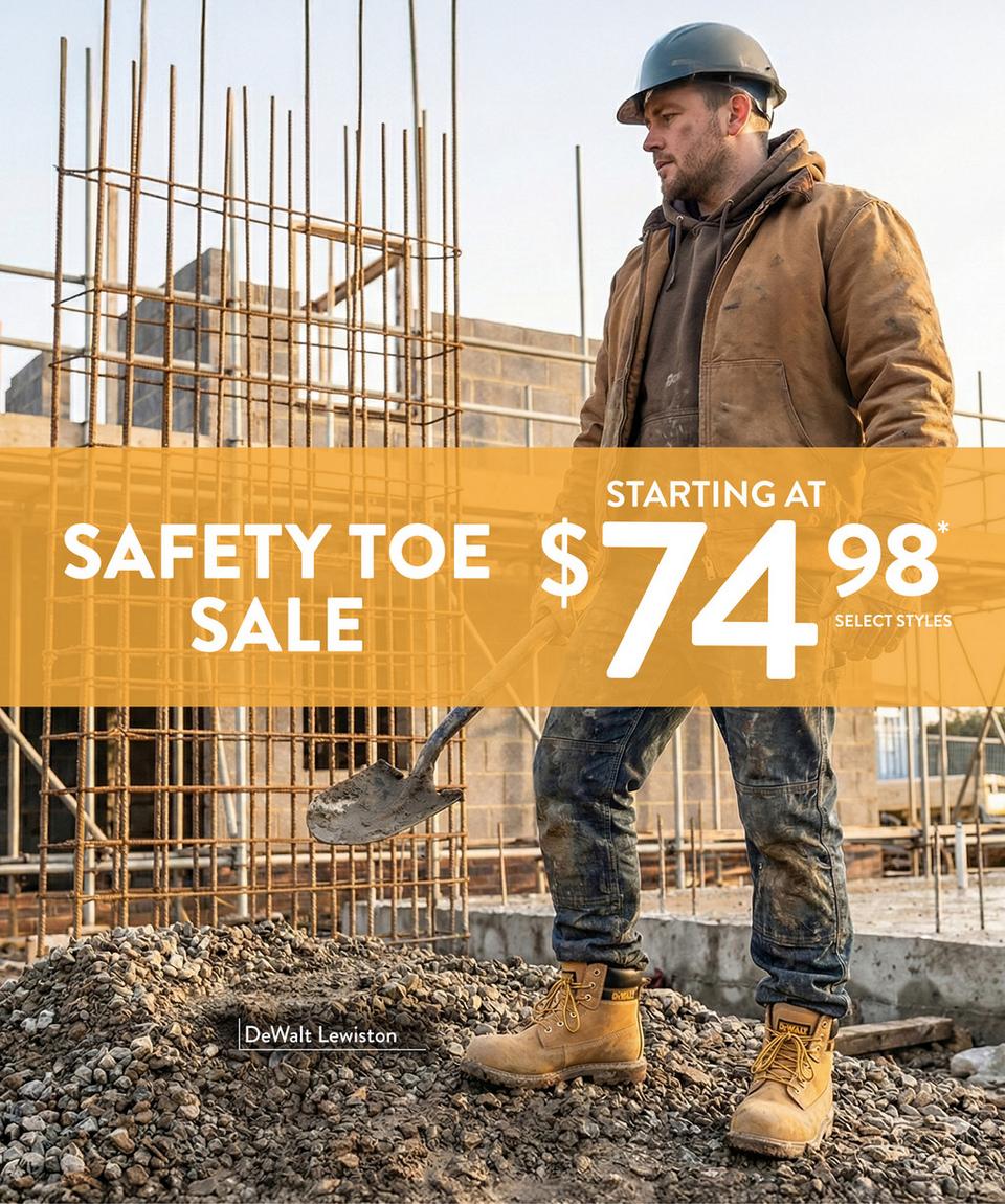 Protect your greatest assets with safety toe work wear starting at $74.98.