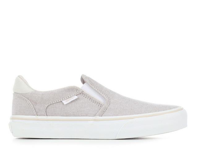 Women's Vans Asher Deluxe Skate Shoes in Taupe color