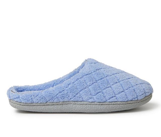 Dearfoams Leslie Quilted Terry Clog Slippers in Iceberg color