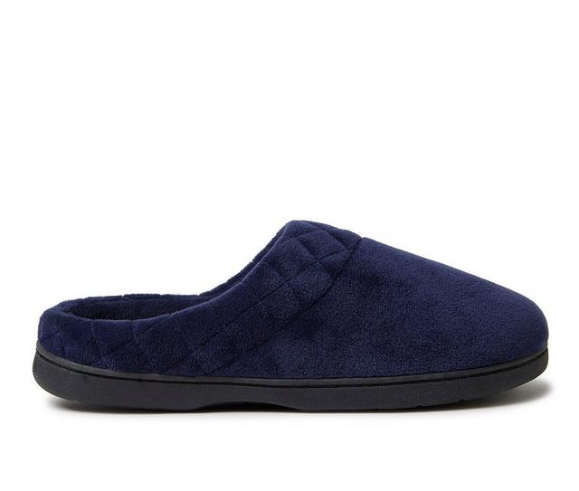 Dearfoams Darcy Velour Clog with Quilt Cuff Slippers in Peacoat color