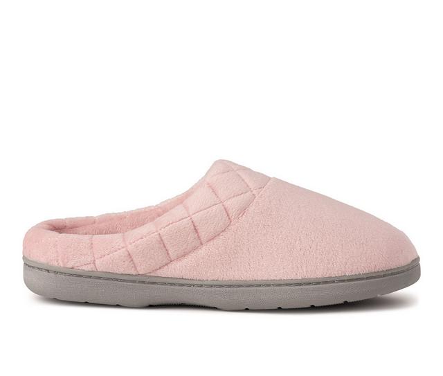 Dearfoams Darcy Velour Clog with Quilt Cuff Slippers in Palemauve color