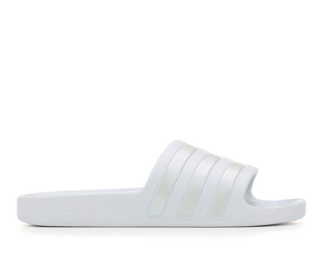 Women's Adidas Adilette Aqua Sport Slides in Halo Blue color