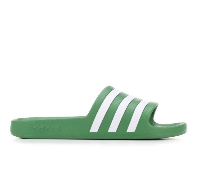 Women's Adidas Adilette Aqua Sport Slides in Preloved Green color