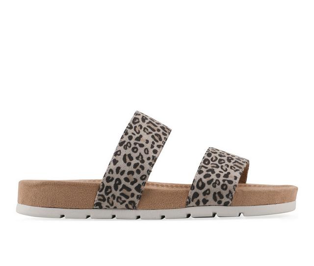 Women's Cliffs by White Mountain Tahlie Slide Sandals in Leopard color