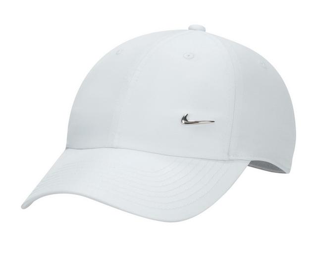 Nike Adult Unisex Metallic Swoosh Cap in Plat/Silver ML color