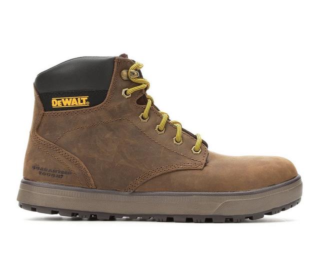 Men's DeWALT Plasma 6 Inch Steel Toe Work Boots in Brown color