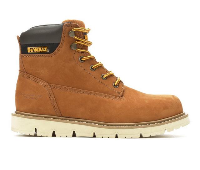 Men's DeWALT Flex 6 Inch Steel Toe Work Boots in Light Brown color