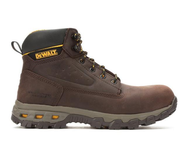 Men's DeWALT Halogen 6 Inch Aluminum Toe Work Boots in Brown color