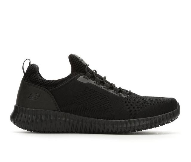 Men's Skechers Work Cessnock 77188 Slip-Resistant Shoes in Black color