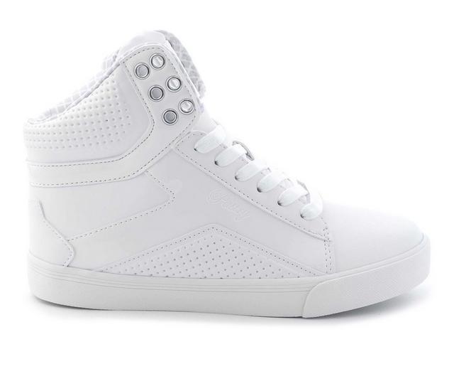 Women's Pastry Pop Tart Grid High Top Sneakers in White color