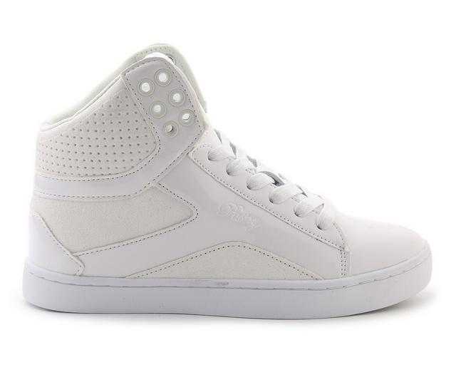 Women's Pastry Pop Tart Glitter High Top Sneakers in White color