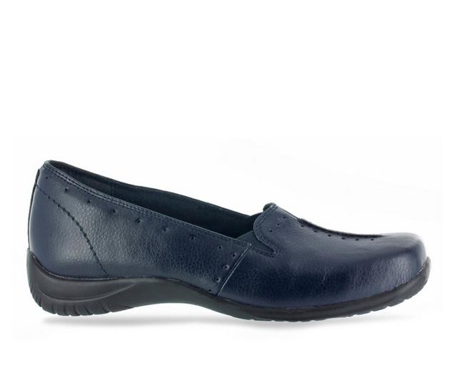 Women's Easy Street Purpose Slip-On Shoes in Navy Tumbled color