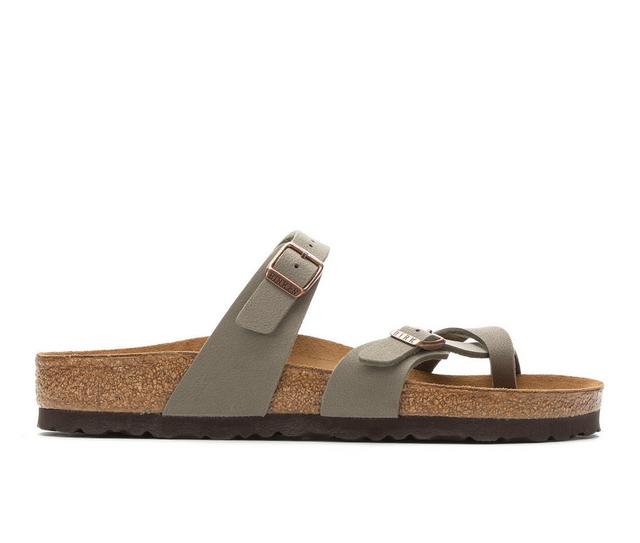 Women's Birkenstock Mayari Footbed Sandals in Stone color