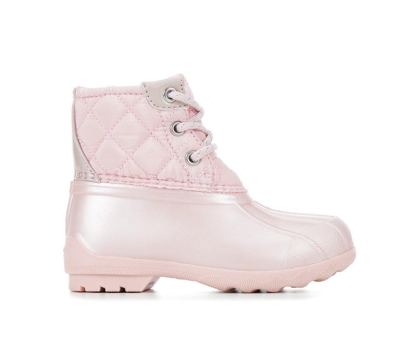 Pink sperry on sale boots