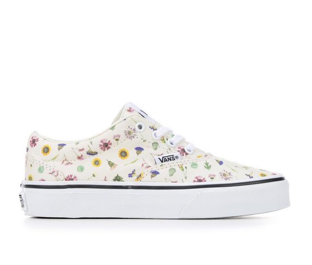 Girls' Vans Little Kid & Big Kid Doheny Skate Shoes in Floral/White color