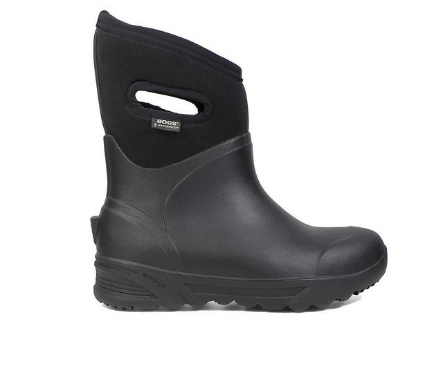Men's Bogs Footwear Bozeman Mid Insulated Waterproof Boot Insulated Boots in Black color