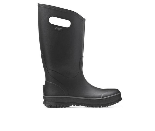 Men's Bogs Footwear Rainboot Waterproof Boots in BLACK color