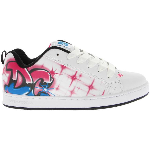 Women's DC Court Graffik Skate Shoes in Bright Rose color