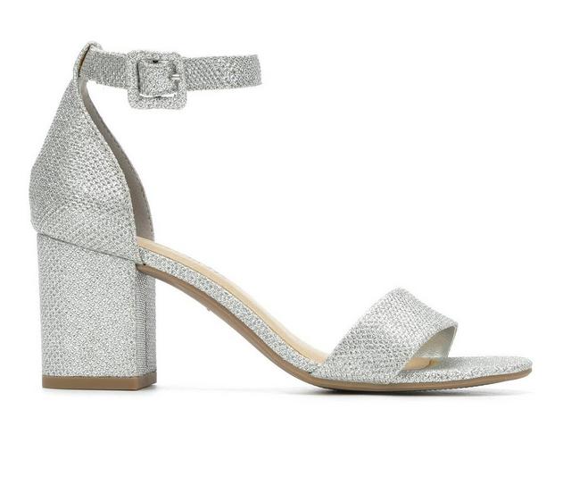 Women's City Classified Cake Block-Heeled Sandals in Silver Shimmer color