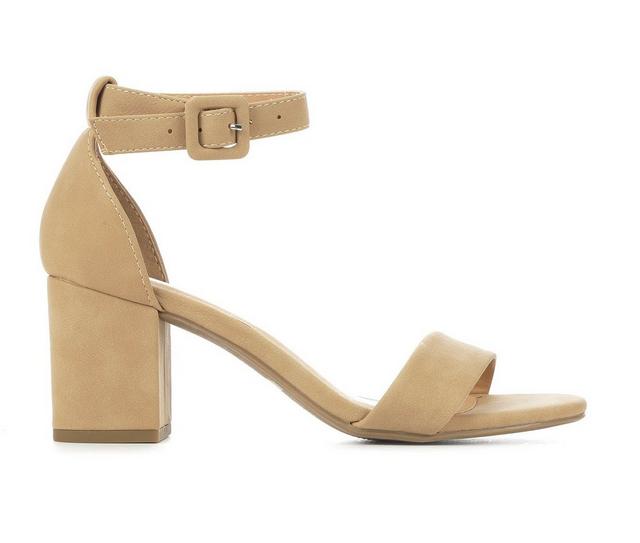 Women's City Classified Cake Block-Heeled Sandals in Natural Nub color