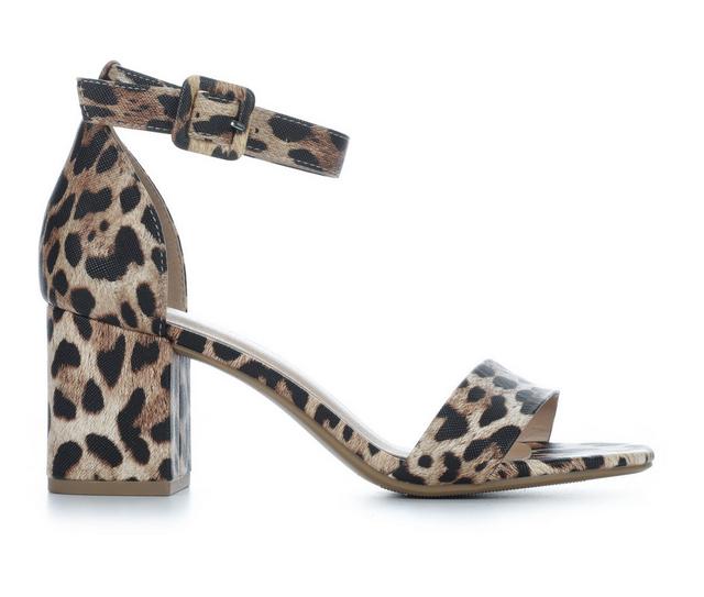 Women's City Classified Cake Block-Heeled Sandals in Leopard color