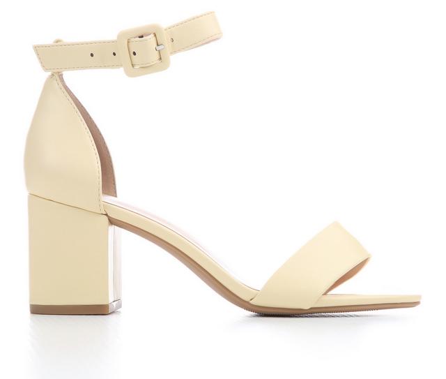 Women's City Classified Cake Block-Heeled Sandals in Butter Yellow color