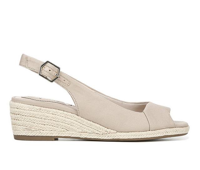 Women's LifeStride Socialite Espadrille Wedge Sandals in Tender Taupe color