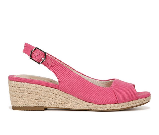 Women's LifeStride Socialite Espadrille Wedge Sandals in Pink color