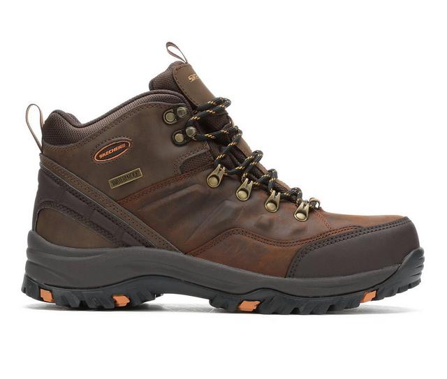 Men's Skechers Traven Hiking Boots in Crazy Horse color