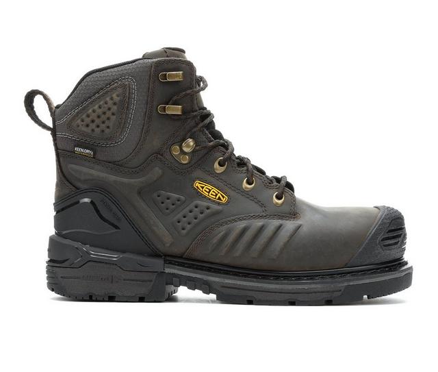 Men's KEEN Utility Philadelphia 6 Inch Carbon Toe Work Boots in Brown/Black color