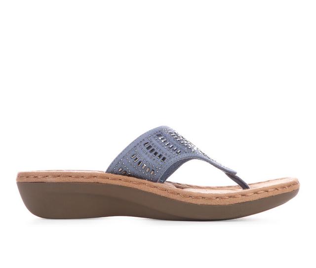 Women's Cliffs by White Mountain Cienna Flip-Flops in Periwinkle color