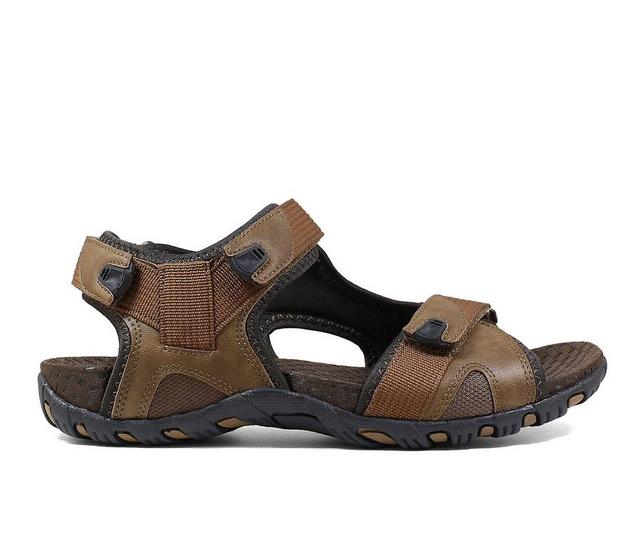 Men's Nunn Bush Rio Brave Three Strap Outdoor Sandals in Tan color