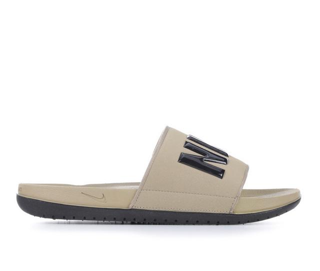 Men's Nike Off Court Sport Slides in Khaki/Black color