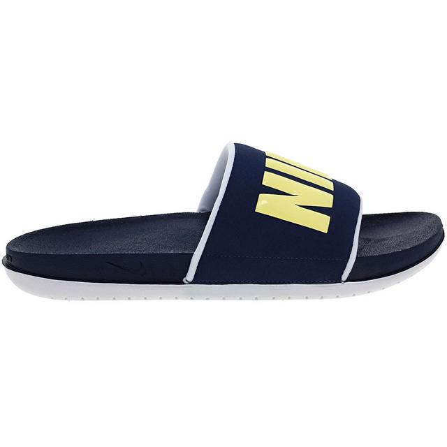 Men's Nike Off Court Sport Slides in Navy Black Yell color