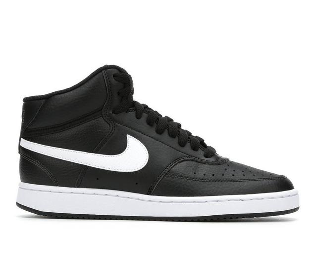 Women's Nike Court Vision Mid Sneakers in Black/White color