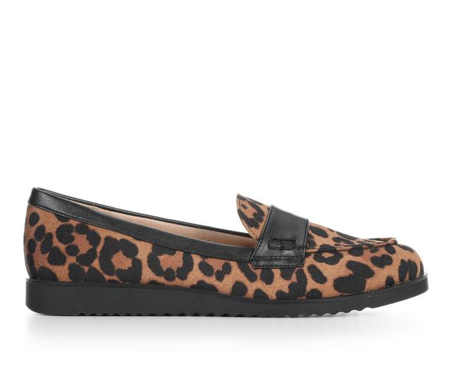 Women's LifeStride Zee Loafers in Brown Multi Leo color