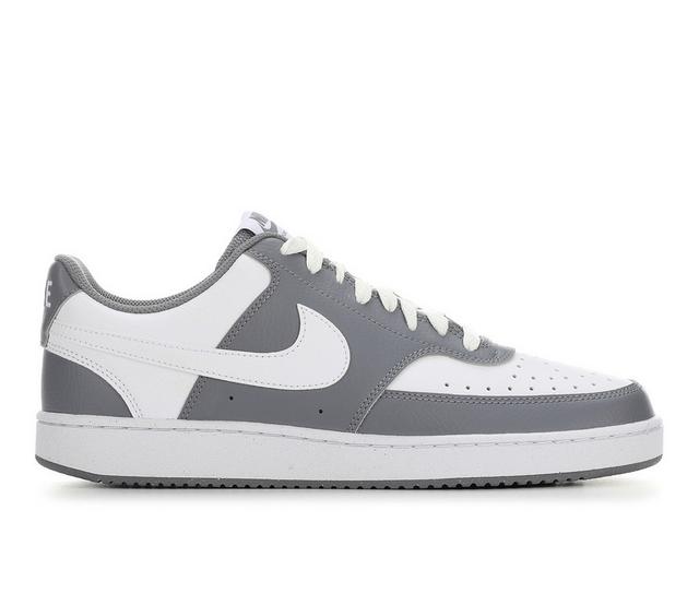 Men's Nike Court Vision Low Sustainable Sneakers in Grey/White color
