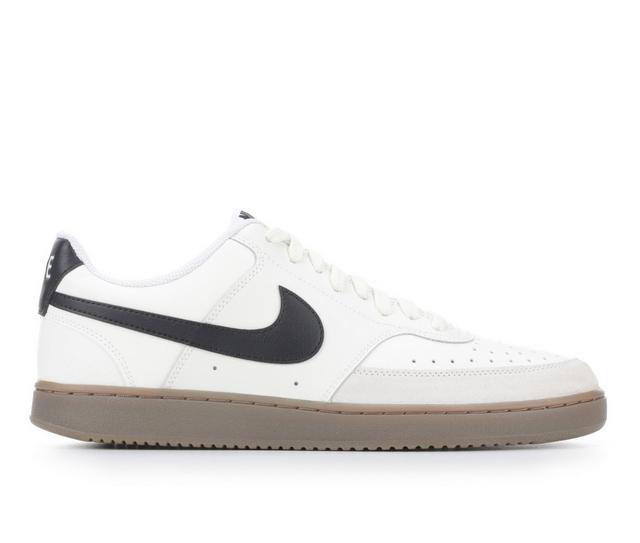 Men's Nike Court Vision Low Sustainable Sneakers in Sail/Bk/Wht 133 color