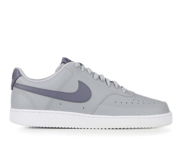 Men's Nike Court Vision Low Sustainable Sneakers in Grey/Carbon 001 color