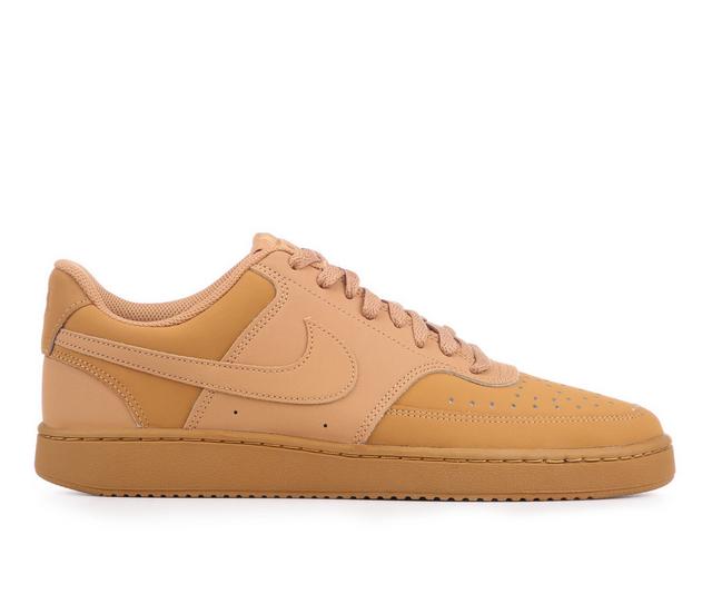 Men's Nike Court Vision Low Sustainable Sneakers in Wheat 200 color