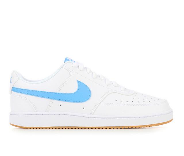 Men's Nike Court Vision Low Sustainable Sneakers in Wht/Blu/Gum 100 color