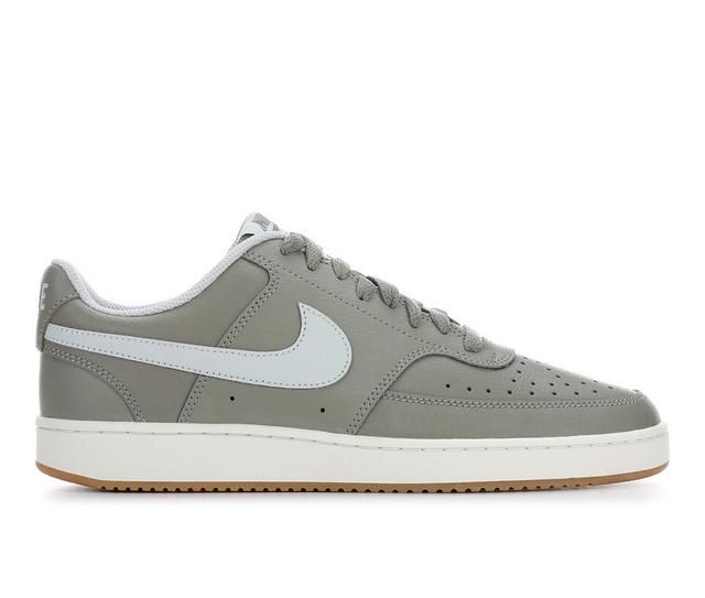 Men's Nike Court Vision Low Sustainable Sneakers in Grn/Silv/Sail color
