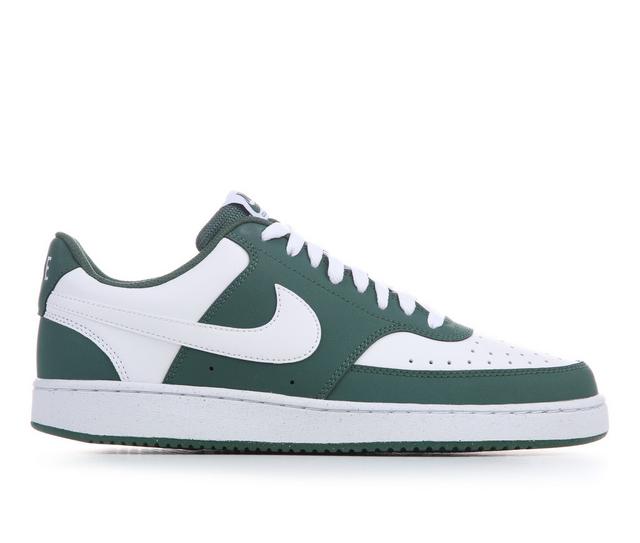 Men's Nike Court Vision Low Sustainable Sneakers in Green/White color