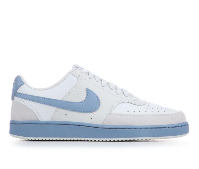 Men's Nike Court Vision Low Sustainable Sneakers in Off Wht/Blu SD color