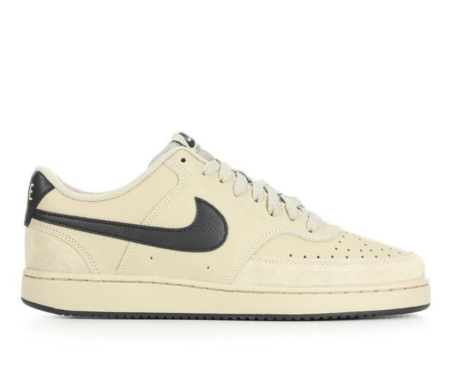 Men's Nike Court Vision Low Sustainable Sneakers in Khaki/Black color
