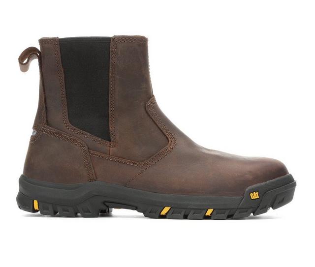 Men's Caterpillar Wheelbase Steel Toe Work Boots in Clay color