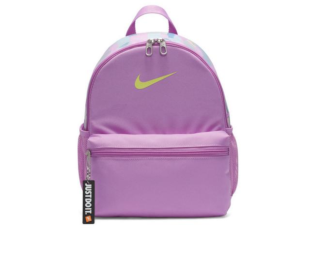 Nike Brasilia JDI Mini Sustainable Mini Backpack in Rush Fuschia color