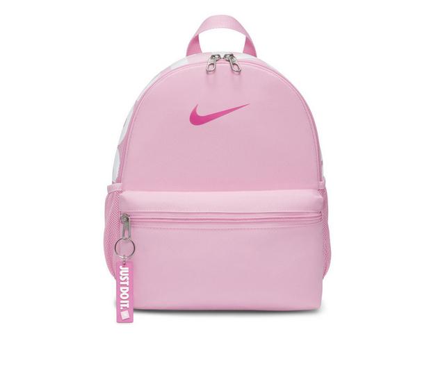 Nike Brasilia JDI Mini Sustainable Mini Backpack in Pink Rise/White color