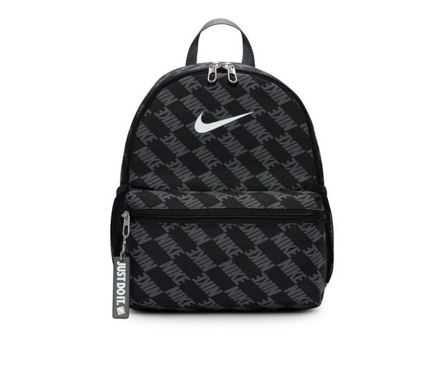Nike Brasilia JDI Mini Sustainable Mini Backpack in Black Aop color